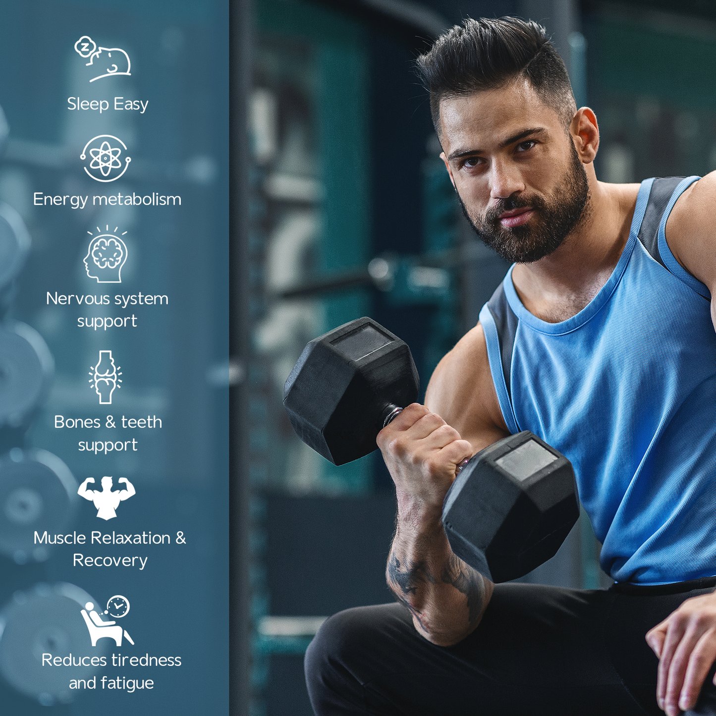 HBOOX Magnesium Glycinate 60 Capsules - High Absorption Chelated Magnesium for Sleep, Muscle Recovery & Stress Relief